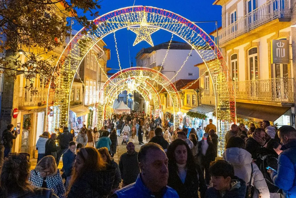 Luces de navidad en Valença