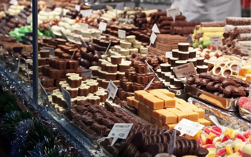 fortaleza de chocolate comida valença Portugal en Navidad