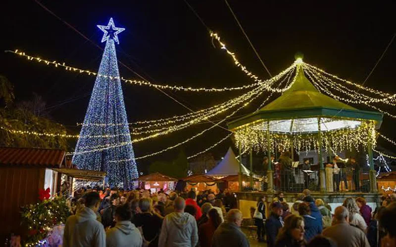 Valença luces Mercado navideño Portugal